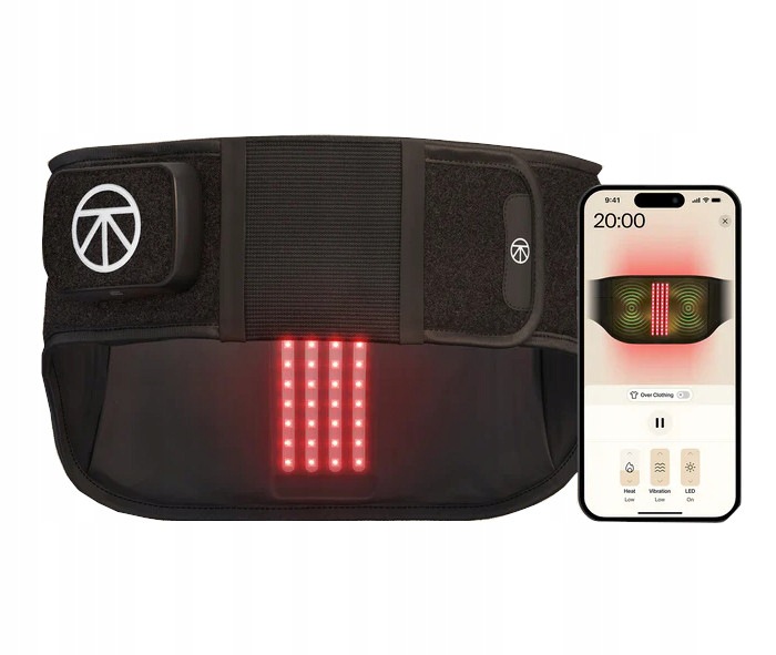 Therabody ThermBack Led Pas Rozgrzewający na Plecy Termoterapia