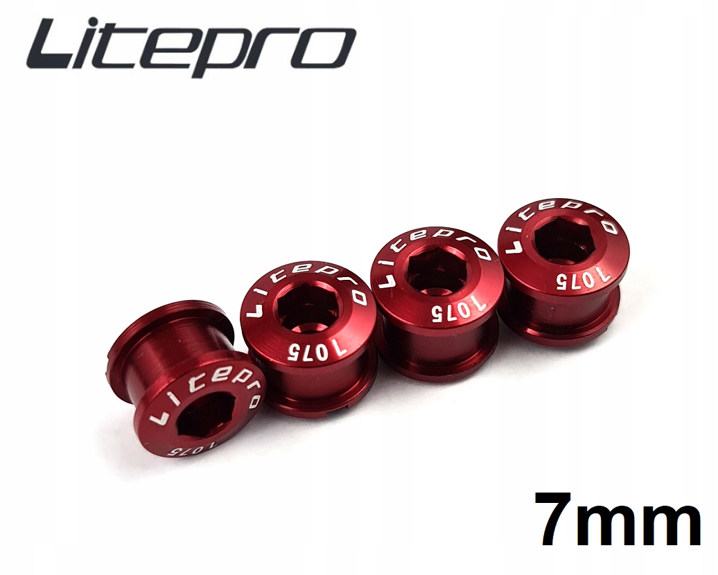 Śruby z kominem Litepro korb blatów Czerwone 7mm