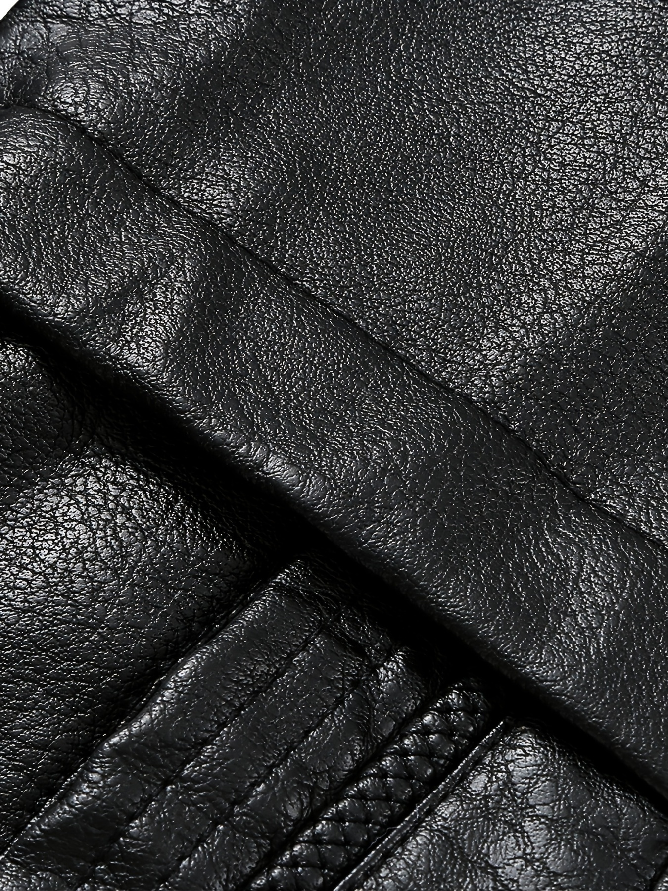 ELEGANCKI MĘSKI PŁASZCZ SKÓRZANY ZIMOWY JELIENNY Wzór dominujący bez wzoru