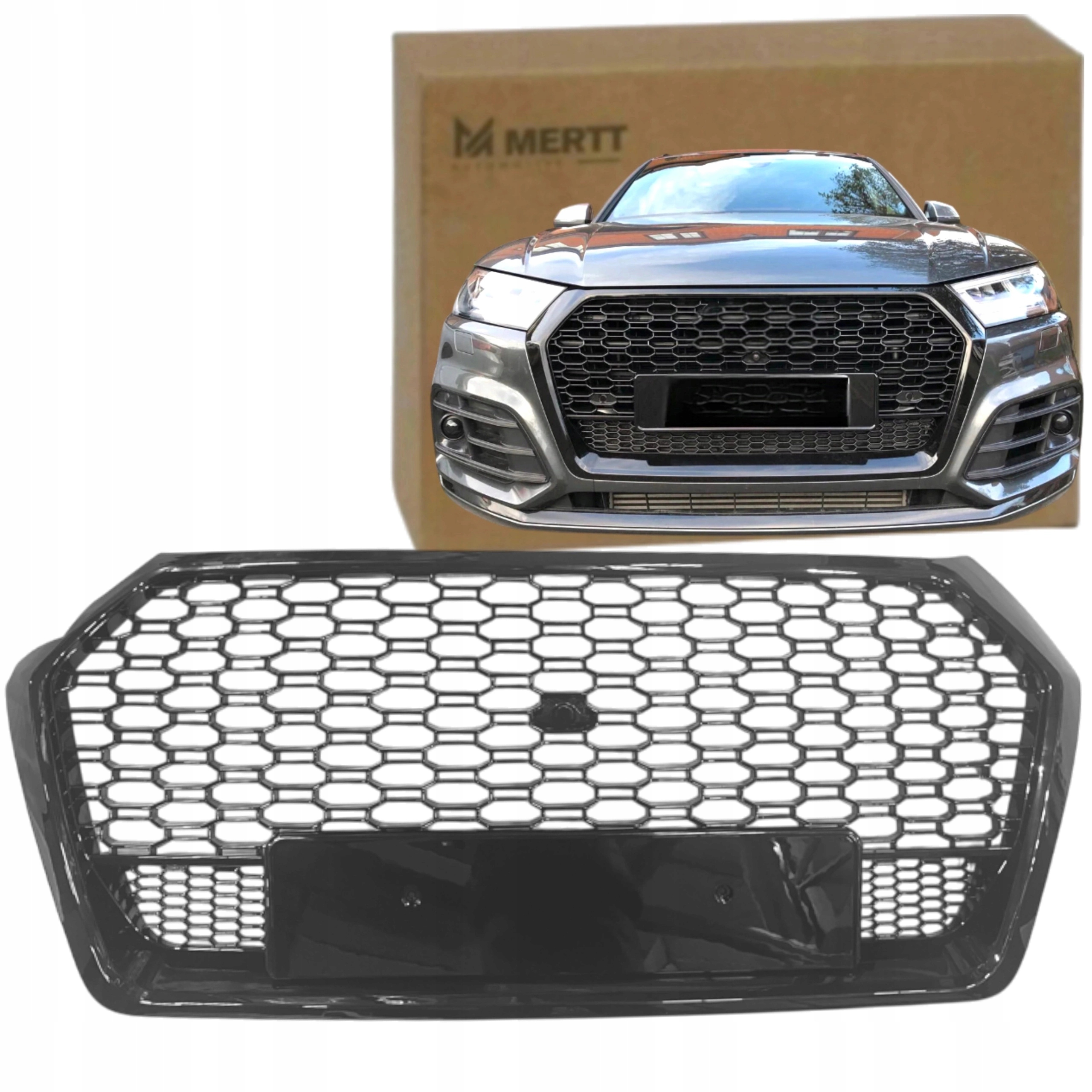 Atrapa Chladiče Nárazníku Grill Rs Look Černá Audi Q5 80A 2016-2020