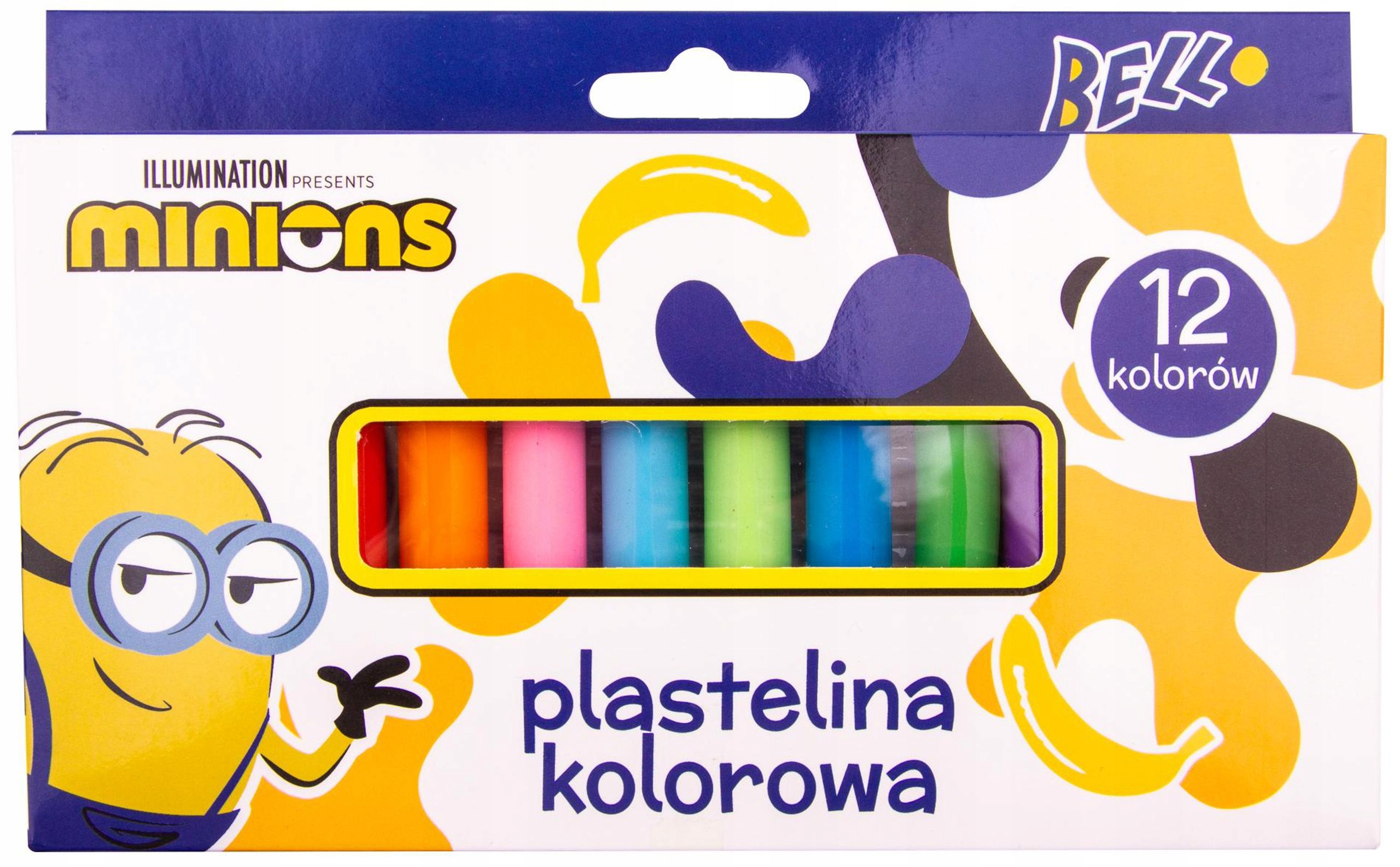 MINIONKI PLASTELINA SZKOLNA 12 ŻYWYCH KOLORÓW MIĘKKA ŁATWO SIĘ MODELUJE Marka Beniamin