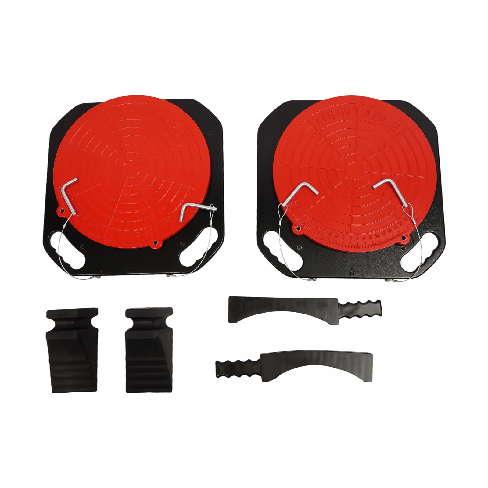 2 SZT. PROFESJONALNE OBROTNICE DO GEOMETRII KÓŁ Z PODZIAŁKĄ, NOŚNOŚĆ 3T