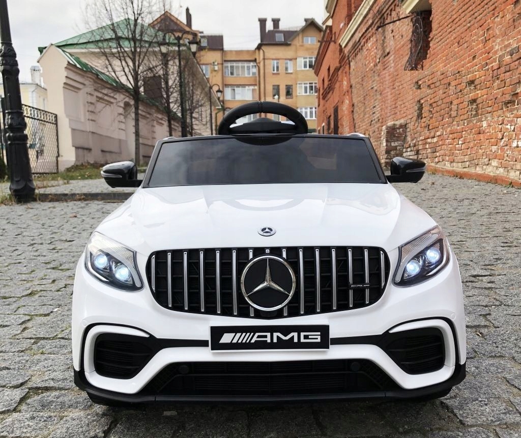 Mercedes Benz Glc 63S elektrinis Automobilismobilis vaikams eko odos sėdynė nuotolinio valdymo pultas 4X4 minkšti EVA ratai elektrinis automobilis vaikams
