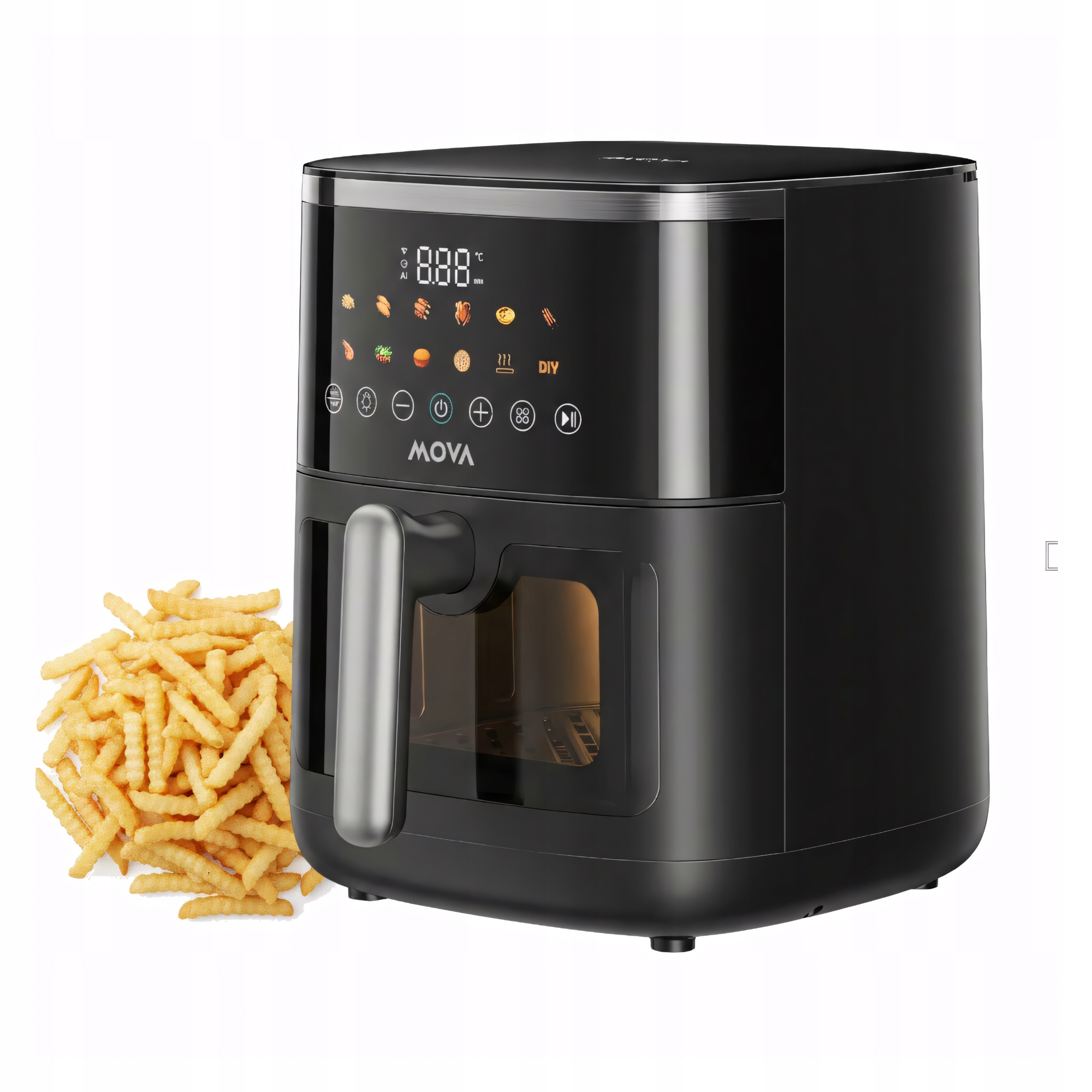 Mova FD10 Pro Max Frytkownica Beztłuszczowa Air Fryer 2000W 6L Czarny
