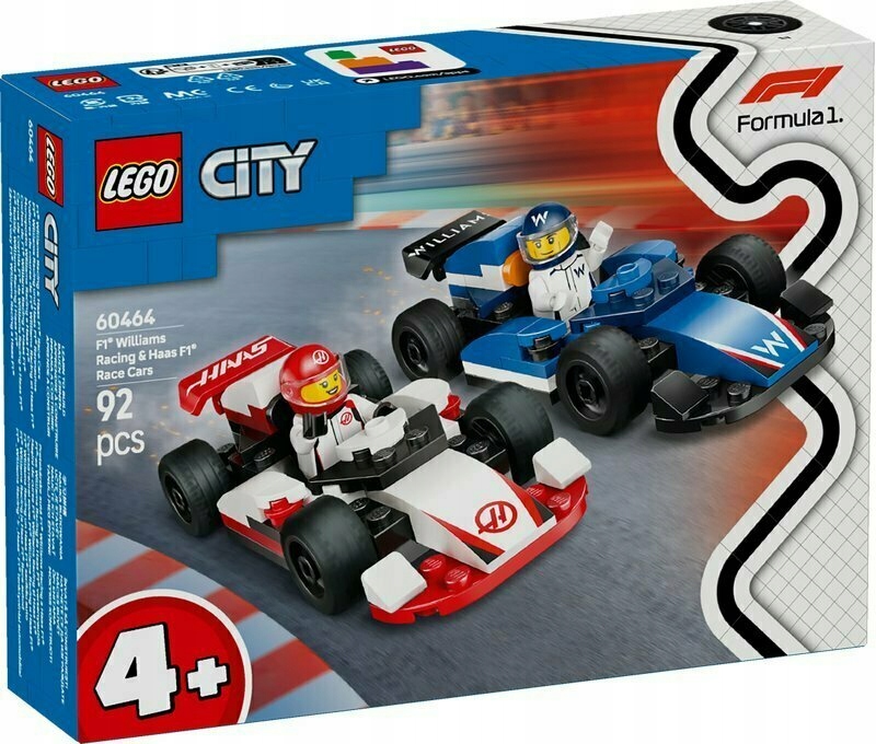 stavebnice Lego pro děti Set Lego City F1 Bolidy Williams Racing