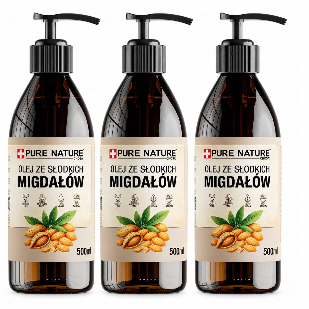 Mandlový Olej Ze Sladkých Mandlí Dávkovač 500 ml 3x0,5 l