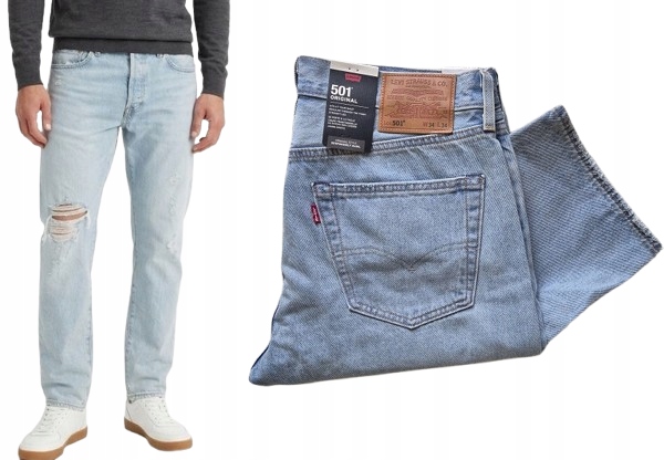 džínové kalhoty džínové modré Levi's 501 Original W34 L34 34x34 Premium