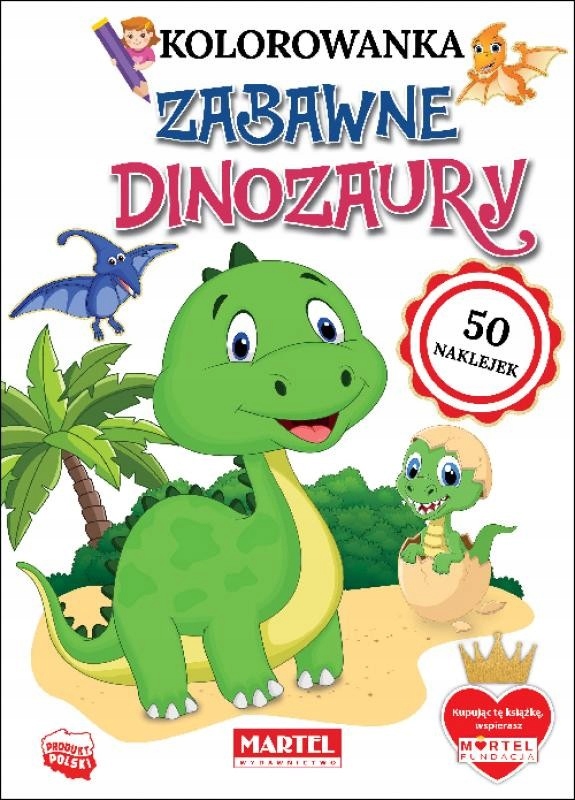 

Kolorowanka z naklejkami Zabawne Dinozaury Martel