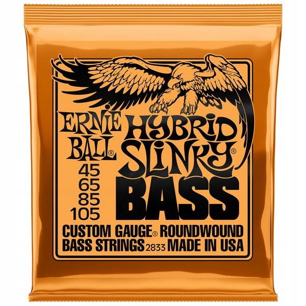 Ernie Ball 2833 Struny Do Gitary Basowej 4-STRUNOWEJ 45-105 Hybrid Slinky