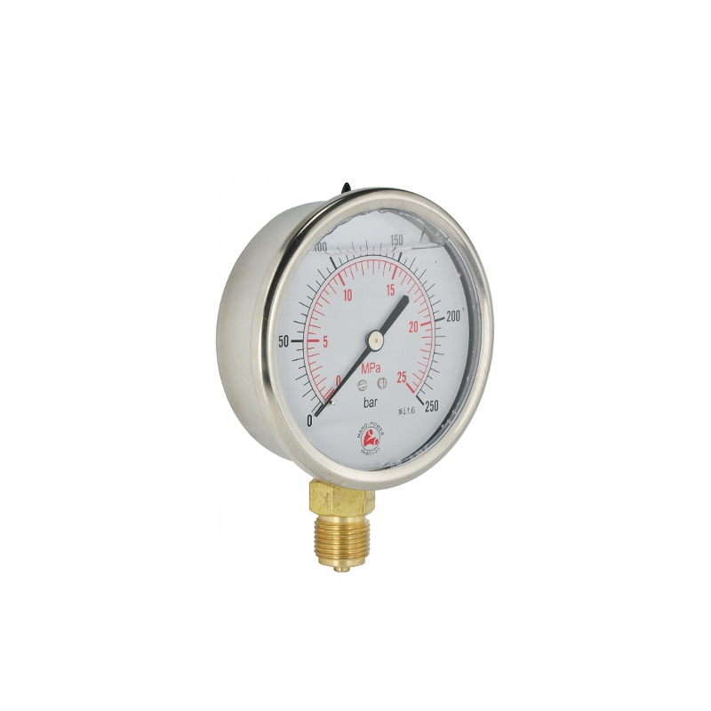 Glycerinový manometr hodin 100 mm 4