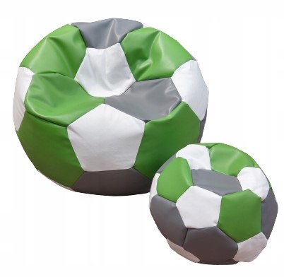 WIELKA Pufa-fotel Pilka Nożna XXXL Ekoskóra TOFFEL Kształt okrągła