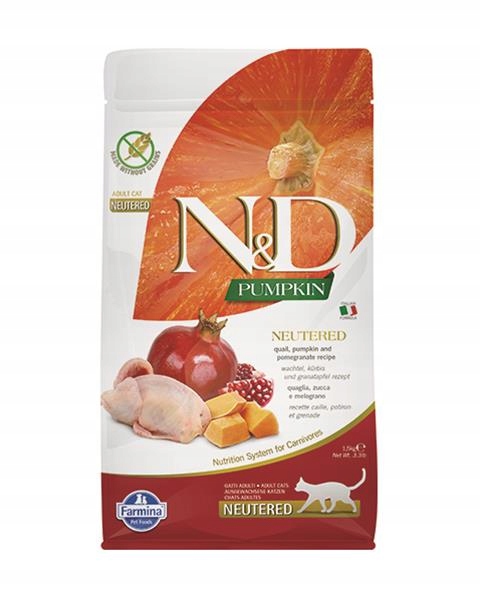 Levně Farmina Kočka N&d 1,5 kg Pumpkin Křepelka Neutered