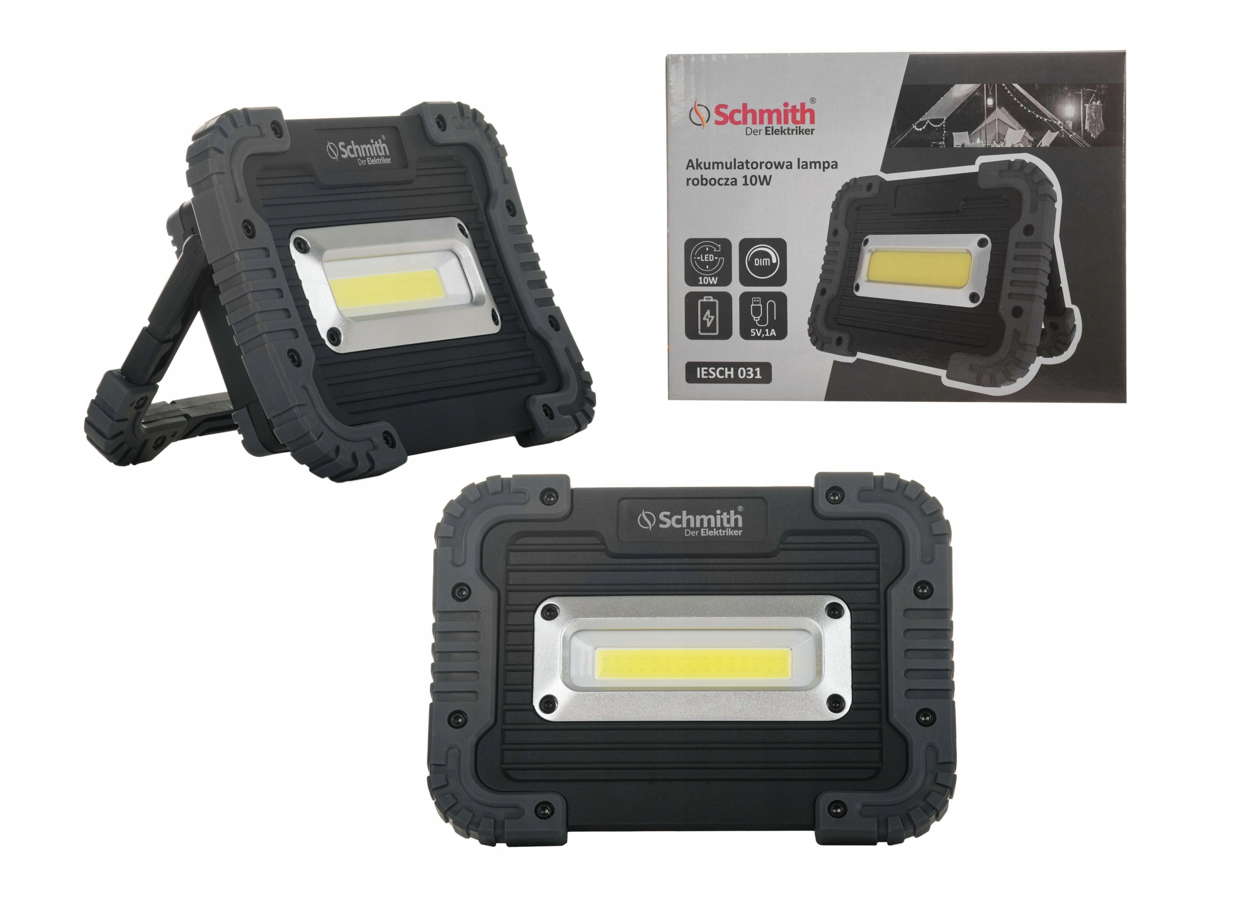 АККУМУЛЯТОРНАЯ СВЕТОДИОДНАЯ РАБОЧАЯ ЛАМПА SCHMITH 10 ВТ