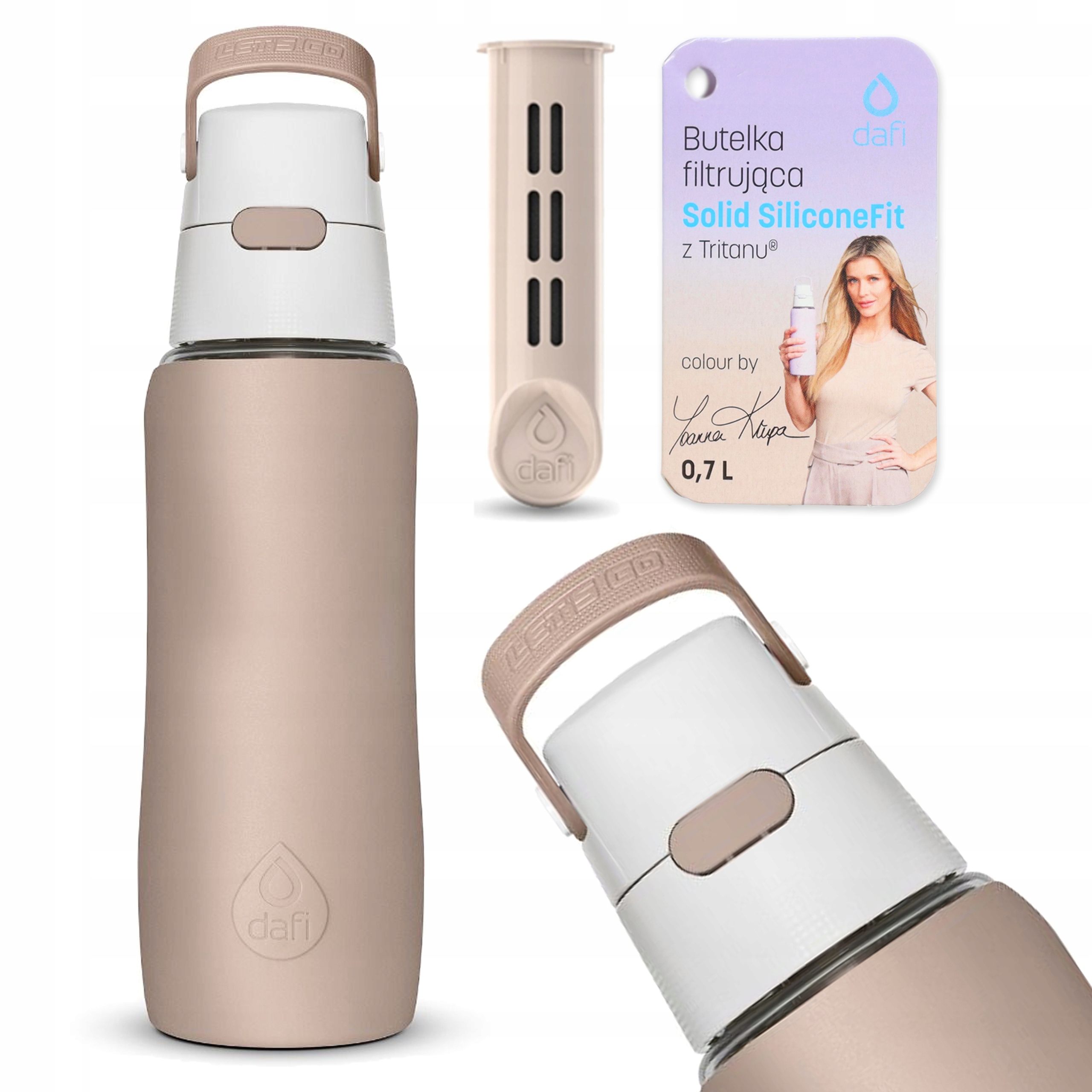 

Butelka Dafi Solid SiliconeFit 0,7l cappuccino