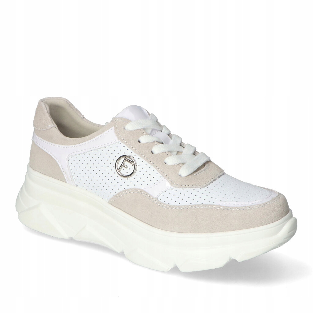 Dámské tenisky Filippo Bílé/Šedé Kožené 40