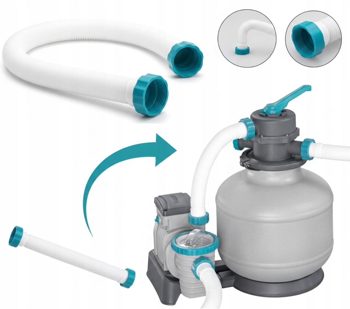 Bestway Nová Krátká Hadice Trubka Spojka Pro Pískovou Pumpu 58497 Flowclear