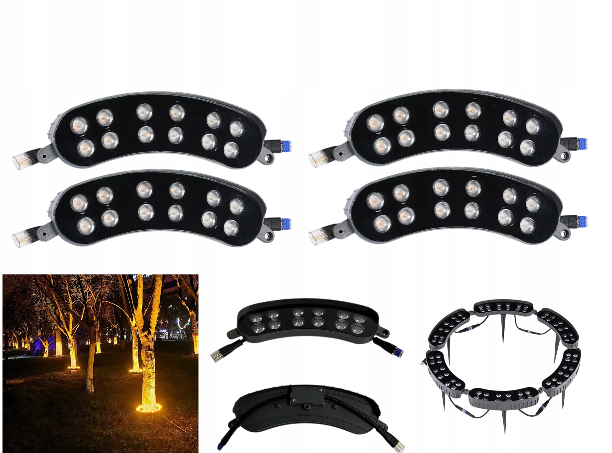 Modulárna Led lampa s podsvietením pre stromy 12W 24V IP65 teplá 3000K 4ks