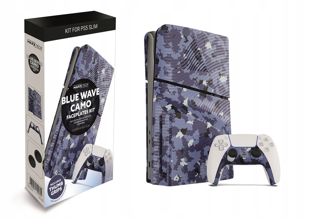 Výmenný kryt Blue Wave Camo pre PlayStation 5 Slim Disk/Digital