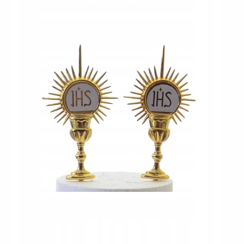 

Topper Toppery Monstrancja Ihs złoty 12cm/ 2szt