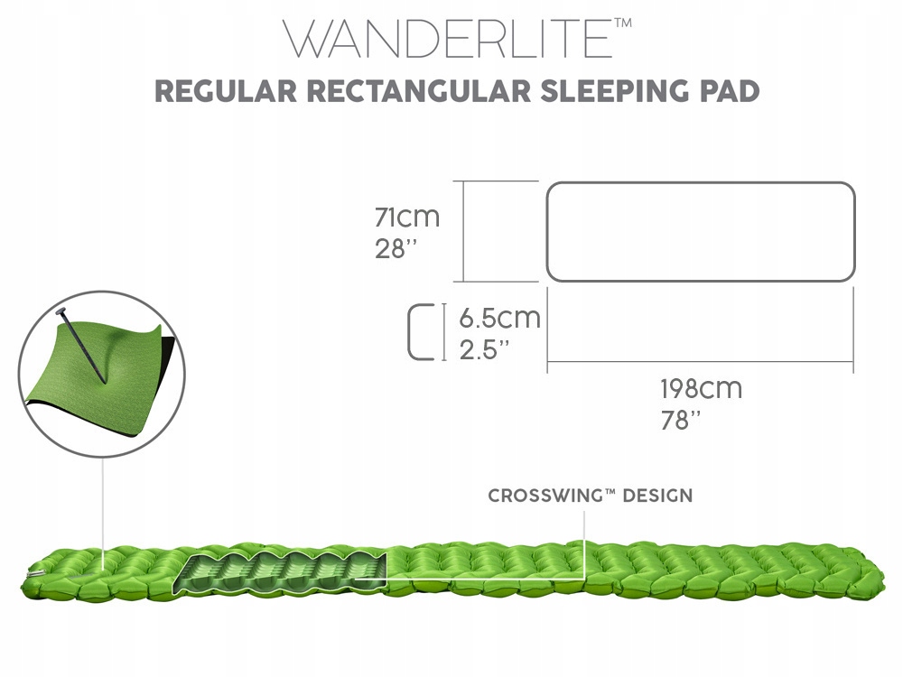 Bestway Matrace karimatka pod spací pytel WanderLite Large 198x71 cm 69616