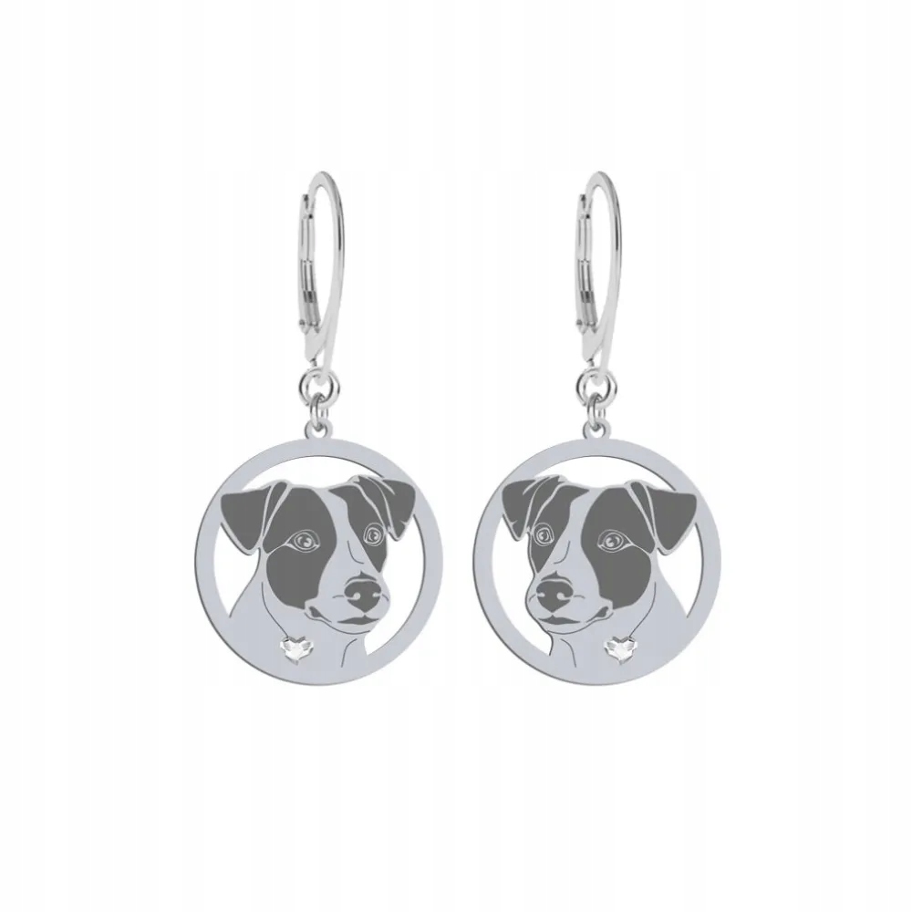 Stříbrné Náušnice s Jack Russell teriérem Krátkosrstý 925 Šperky Gravírování