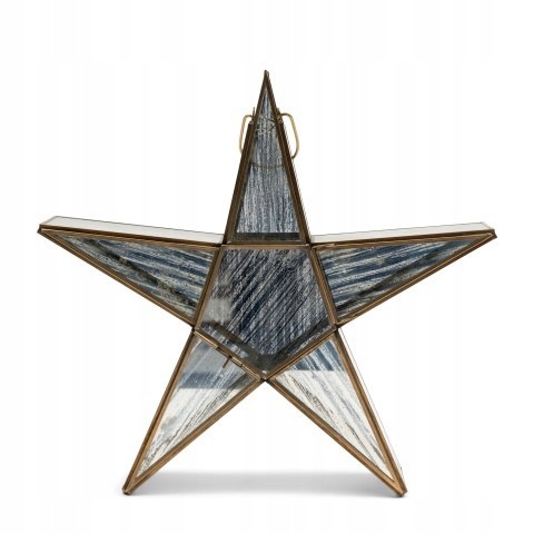 Lampion Christmas Star L, mosazný, Riviera Maison