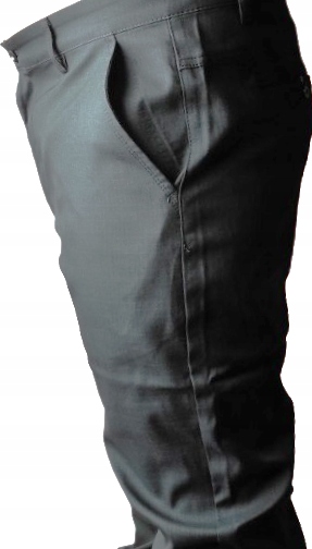 SPODNIE MĘSKIE ELEGANCKIE WIZYTOWE GRAFITOWE DUŻE ROZMIARY W40 L32 Długość nogawki długa
