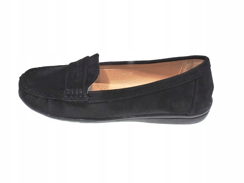 DAMSKIE ZAMSZOWE MOKASYNY M-520 Black r.37