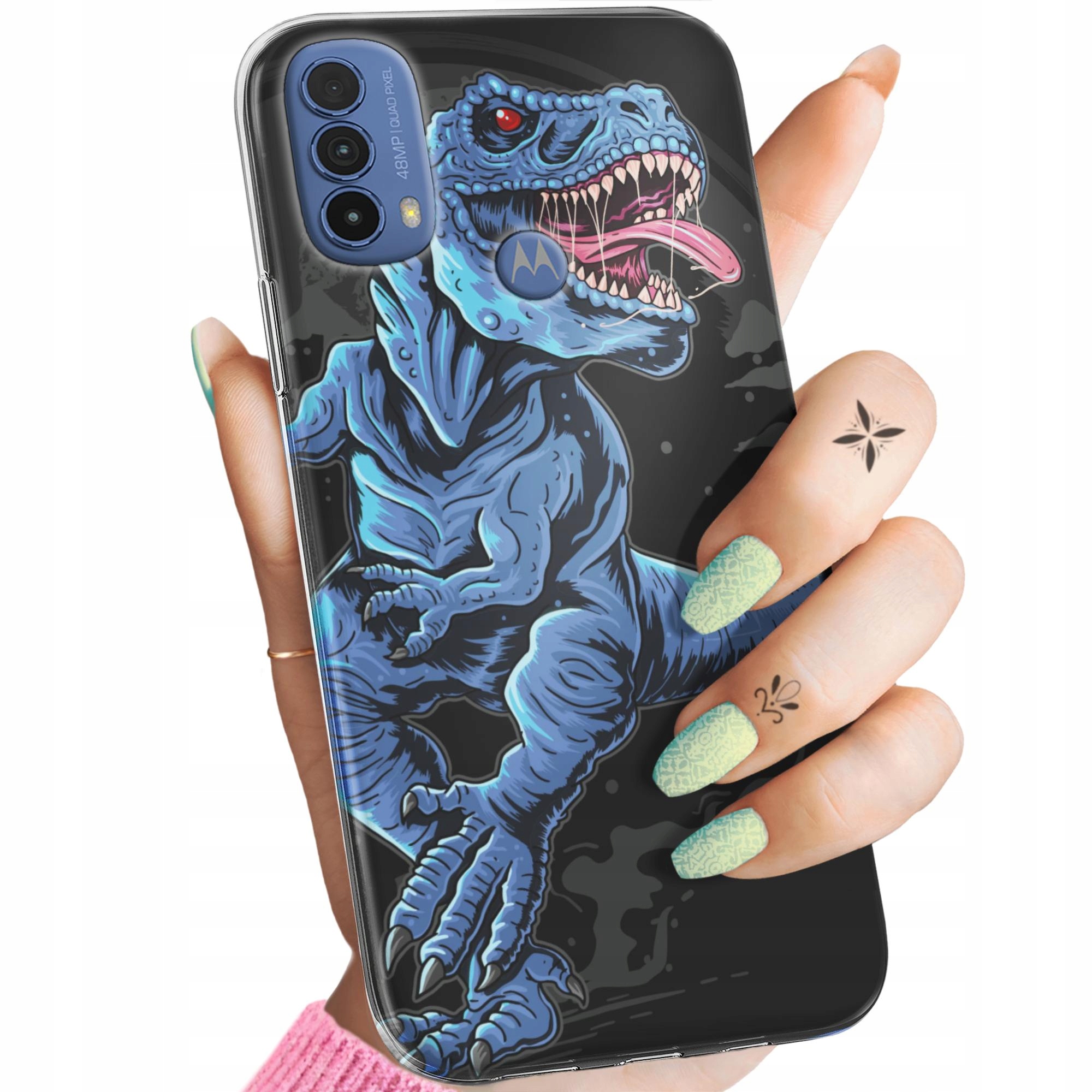 Etui Do Motorola Moto E30 E40 Dinozaury Reptilia Prehistoryczne