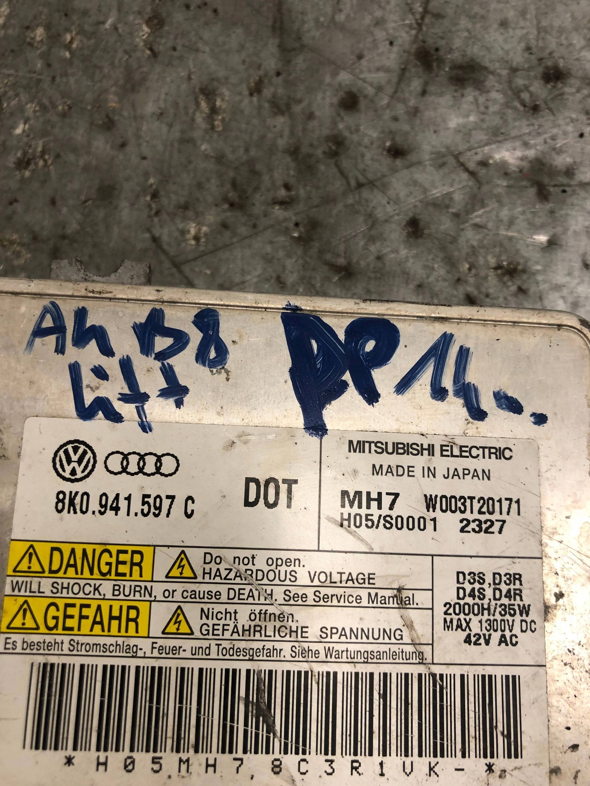 control unit XENON right front AUDI A4 B8 LIFT sedan 8K0941597C