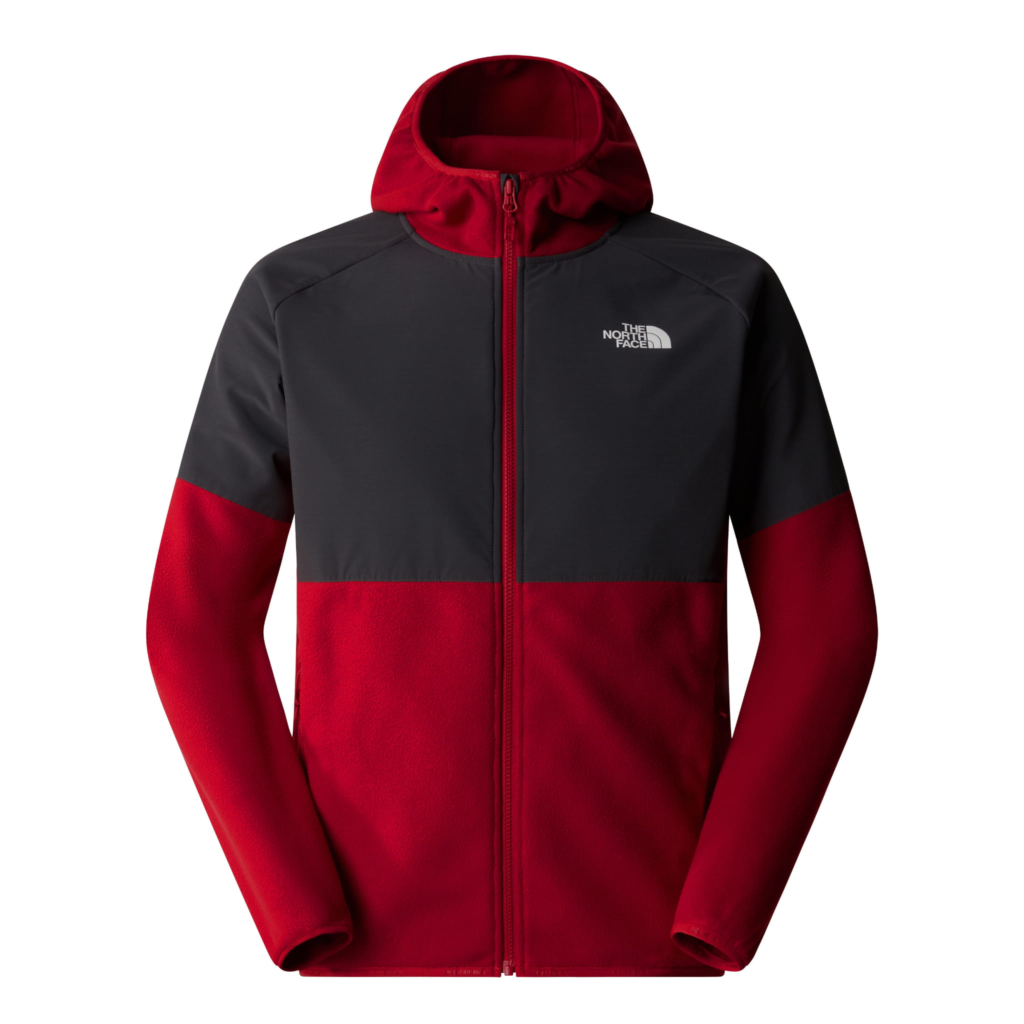 Polar Męski The North Face Glacier Heavyweight Hoody red/grey L