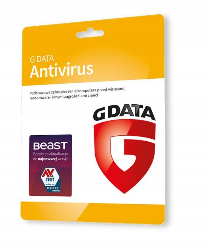 G DATA ANTIVIRUS KARTA KLUCZ - 1 komputer - 24 miesiące