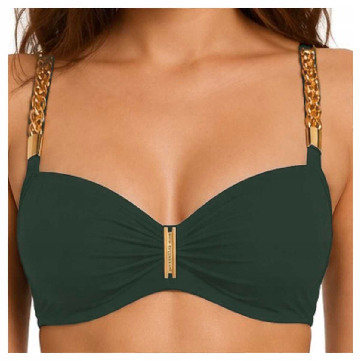 Self Plavková podprsenka push up podprsenka Luxelle1-BRA 7g zelená 65C