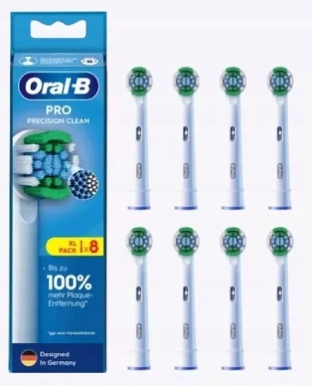 Końcówki Oralb Pro Precision Clean EB20RX-8 Białe