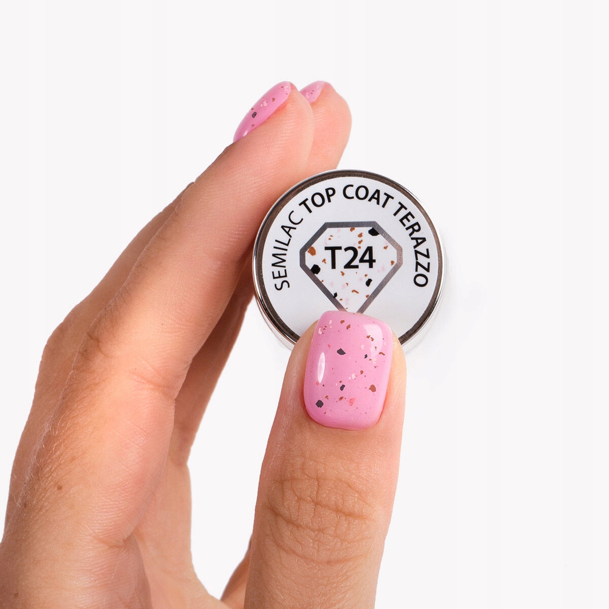 Semilac Top No Wipe T24 Terazzo 7ml Stan opakowania oryginalne
