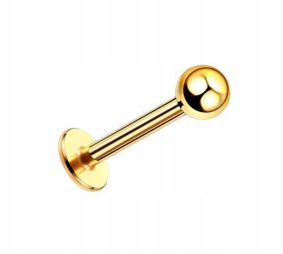 

Tytanowy labret złoty helix conch tragus 1,2/8/3