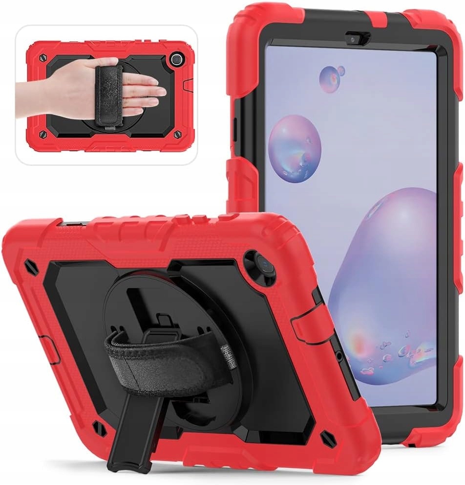 Pouzdro pro Samsung Galaxy Tab A 8.4“ Podstavec a popruh na rameno Červené