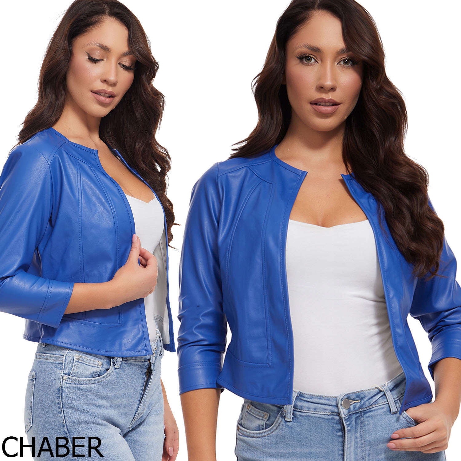 543__roz._4XL_ RAMONESKA NARZUTKA ŻAKIET EKO SKÓRA Materiał dominujący skóra ekologiczna