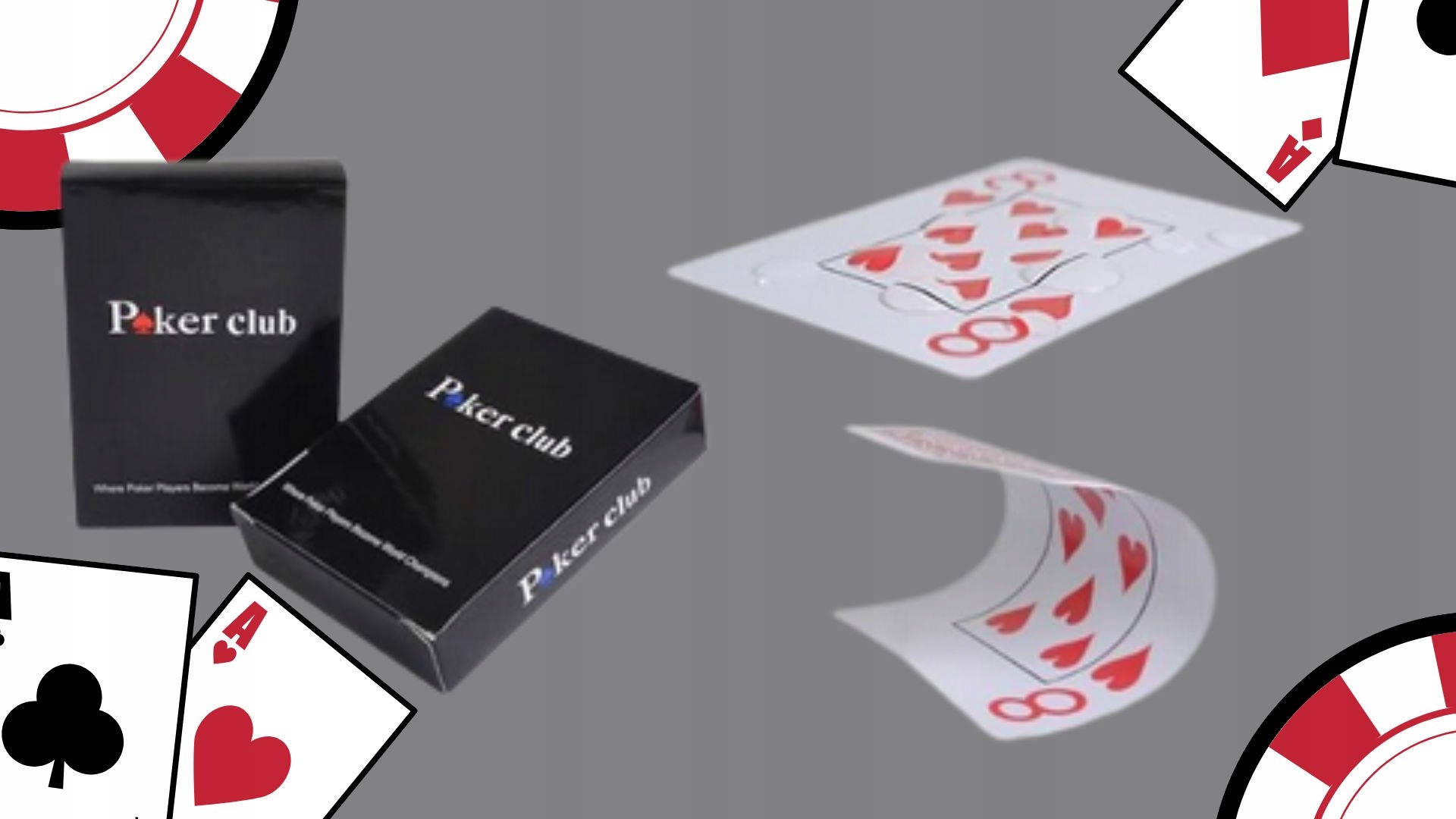 KARTY DO GRY PLASTIKOWE 2 TALIE KLASYCZNE W POKERA SOLIDNE DUŻE SYMBOLE Liczba talii 2