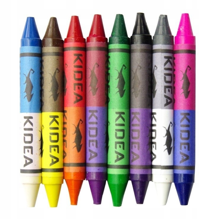 

Kredki woskowe dwustronne 8 sztuk Jumbo Kidea (kwd