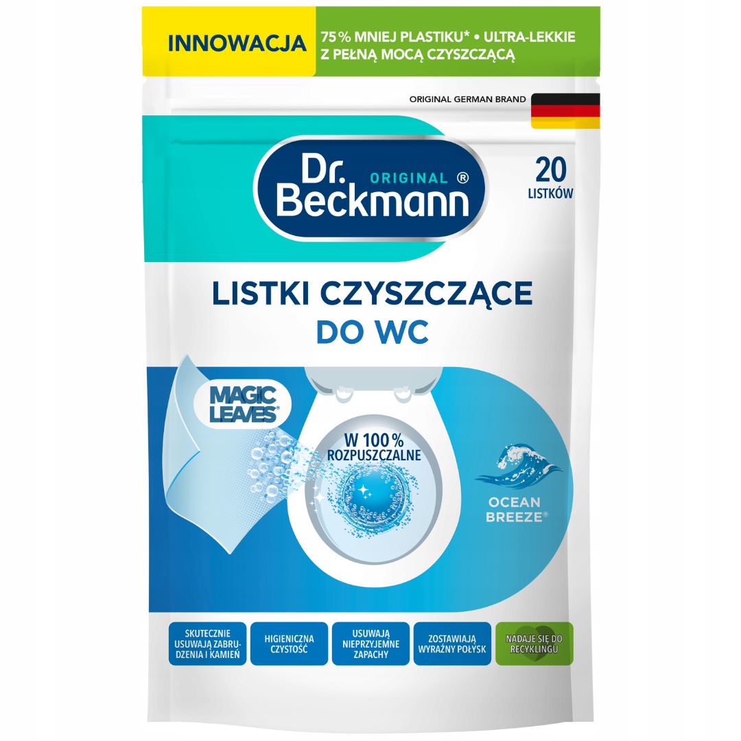 Levně 4X Dr. Beckmann Čistící lístky na Wc Ocean 20 Ks