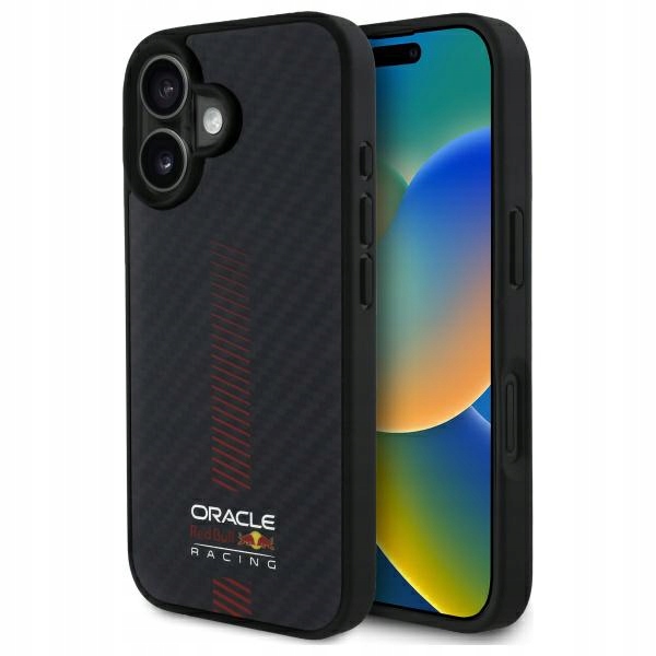 Etui do iPhone 16 Plus Red Bull MagSafe Carbon Fiber Czarne