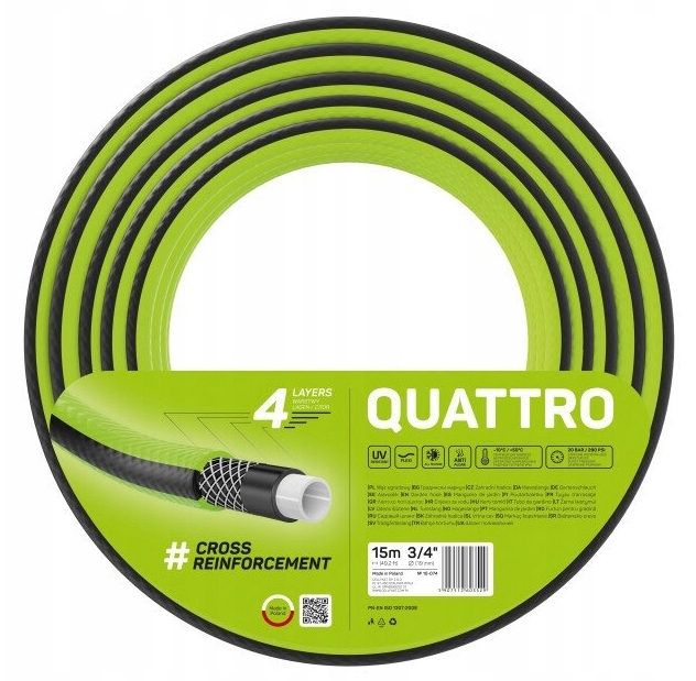 

Cellfast 10-074 Wąż Ogrodowy Quattro 3/4" 15m
