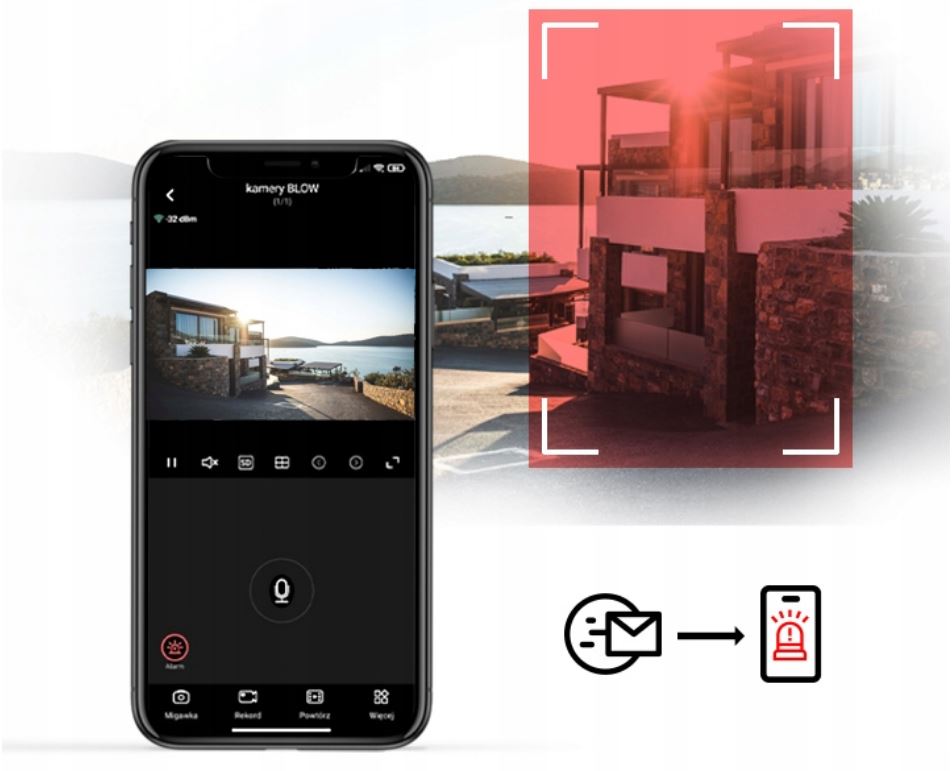 KAMERA ZEWNĘTRZNA OBROTOWA 2K WiFi IP 4x ZOOM 5MPX Klasa szczelności kamery IP66