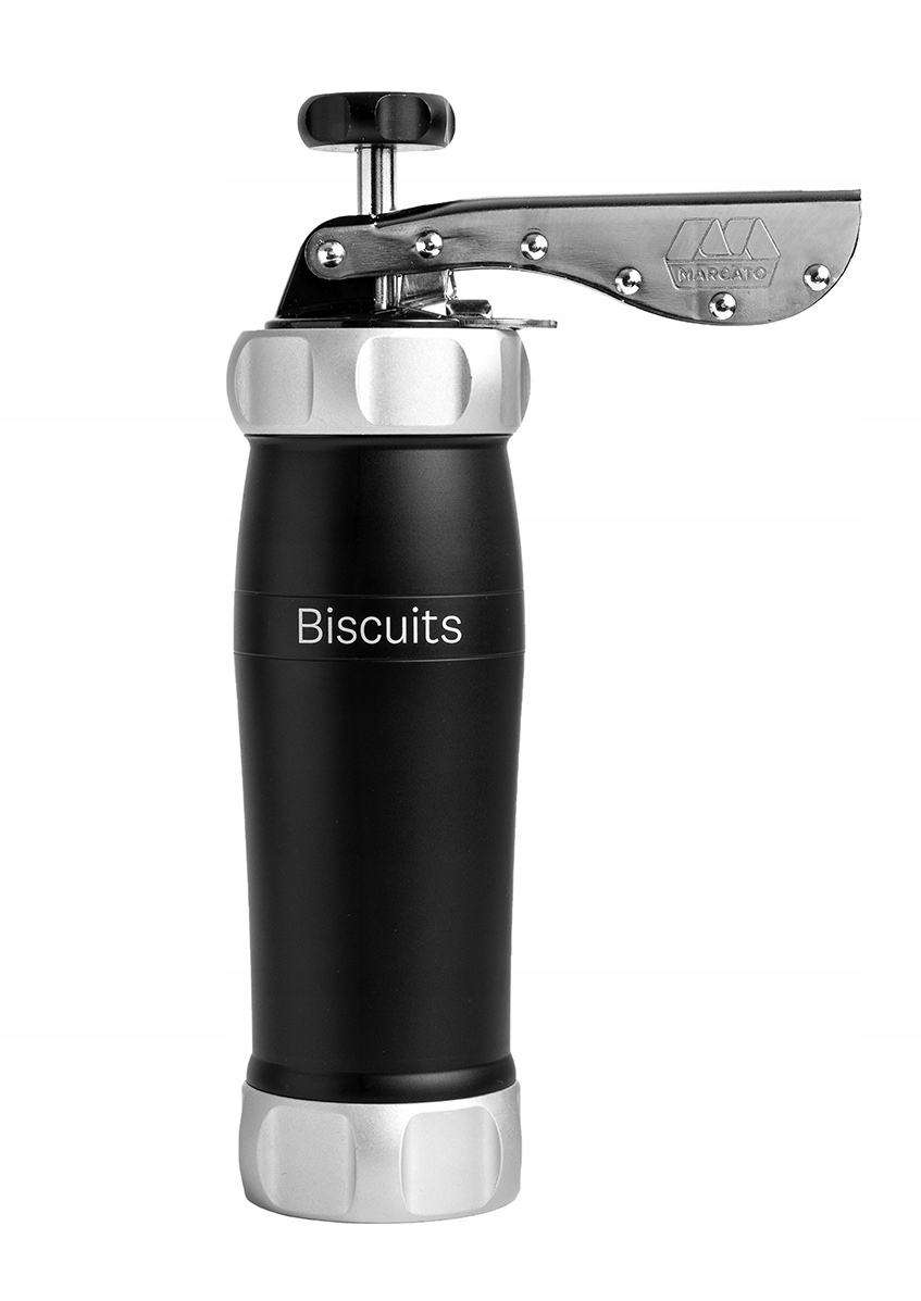 Marcato Design Line Taliansky ručný strojček na stláčanie koláčikov čierny
