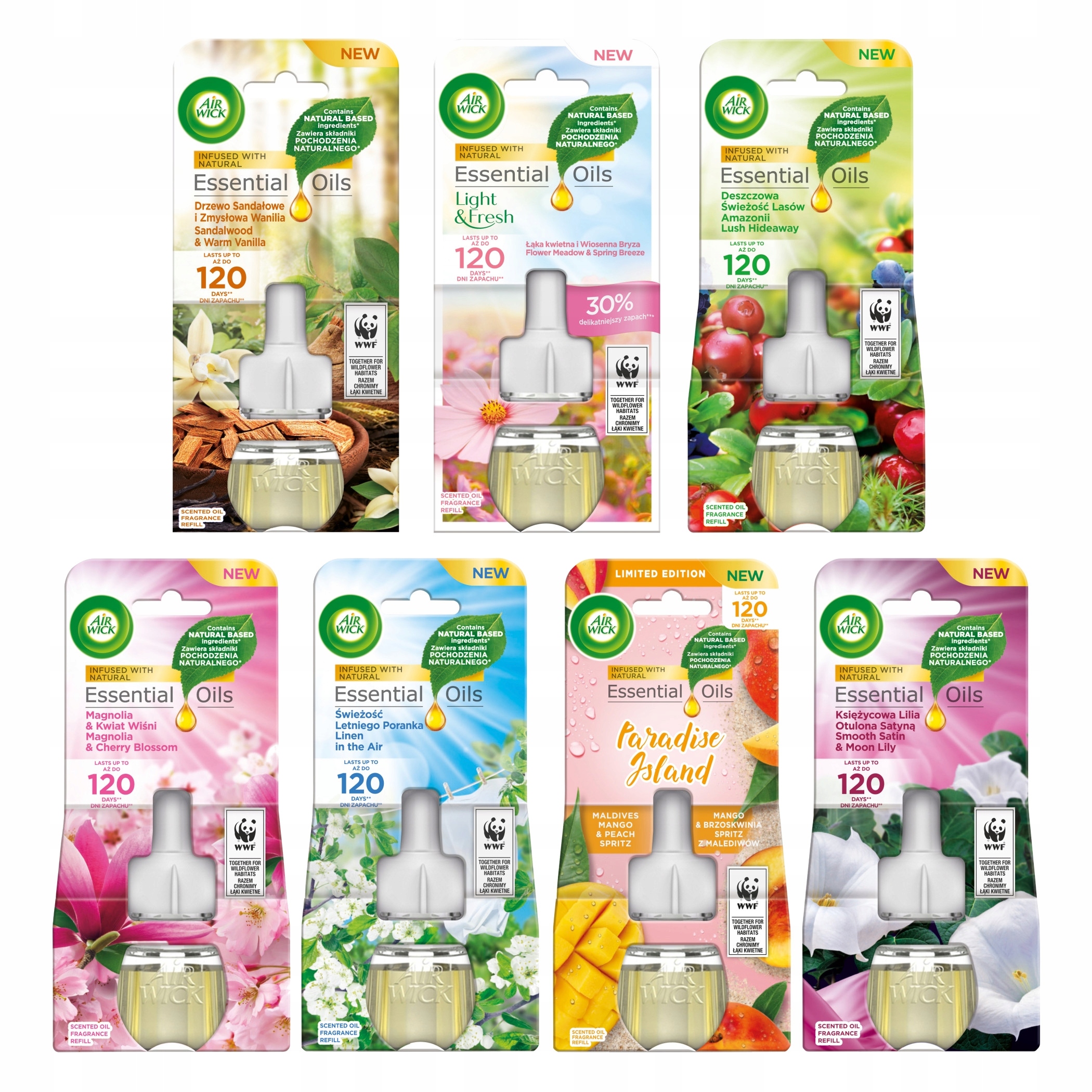 Levně Náplň do elektrického osvěžovače Air Wick Mix vůní 7x 19 ml