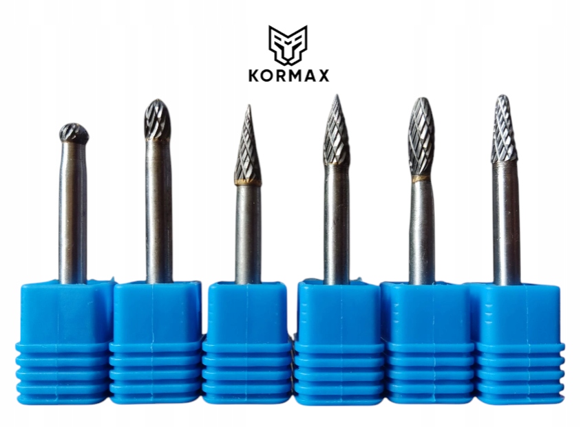 Rychlootáčkový frézovací rotační pilník 6 mm na kov s karbidem Set 6 Ks.