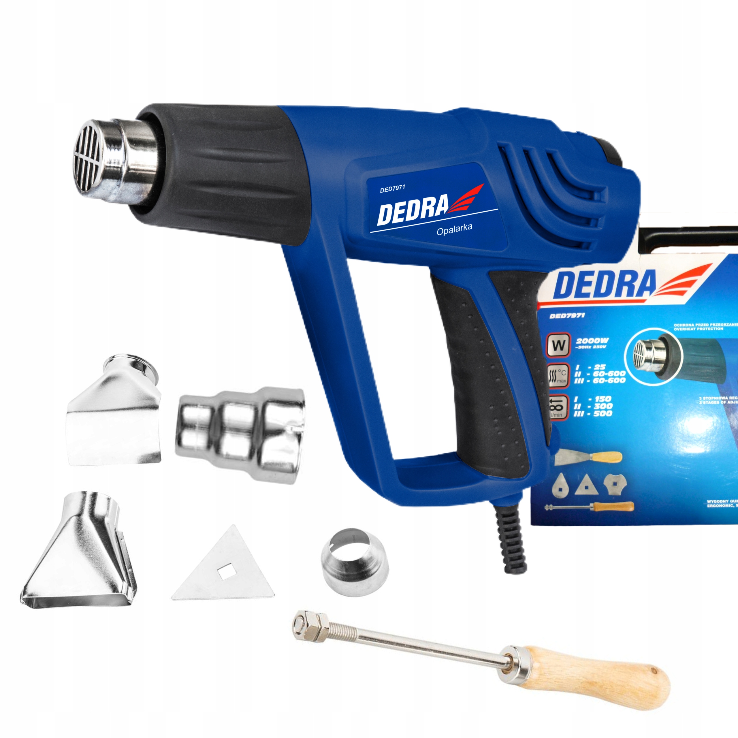 

Dedra Opalarka 2000W 60-600°C 150-500L/MIN3 Biegi