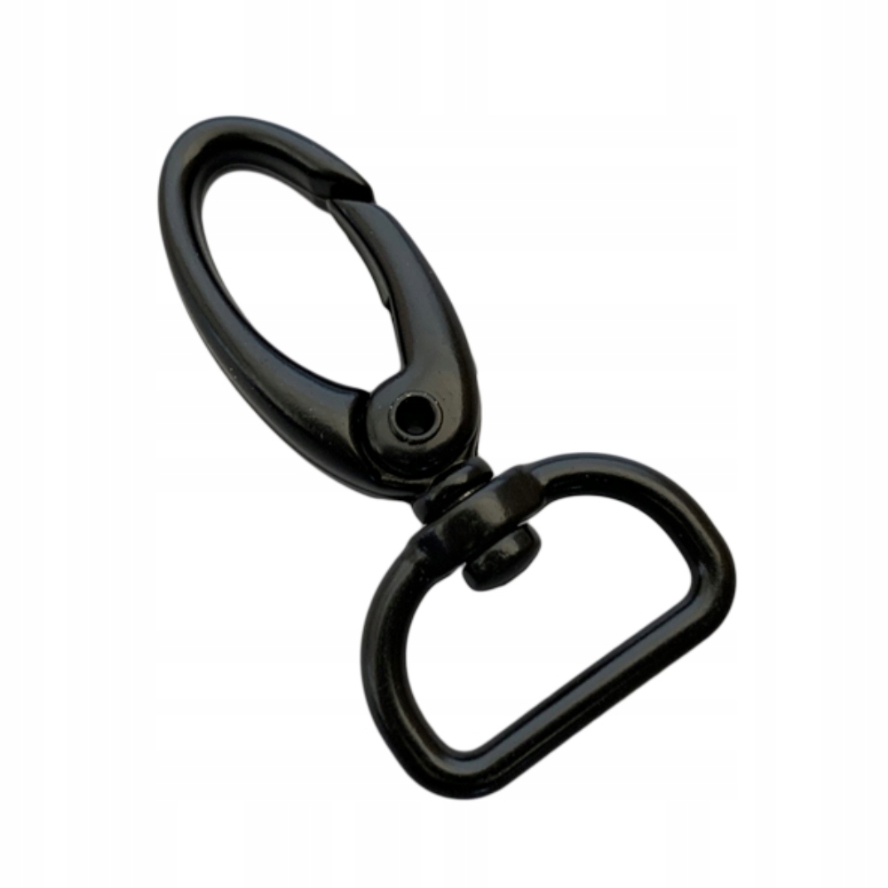 Karabina na Vodítko 20mm x 50mm Karabina Zapínání Černá Mat 25 Ks Eu