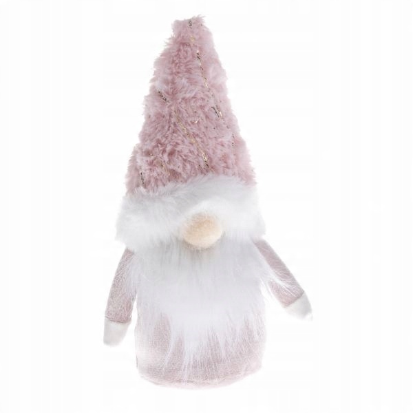 

Skrzat krasnal świąteczny 18cm różowy